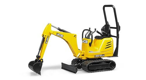 bruder 62003 - JCB Mikrobagger 8010 Cts - 1:16 Baustelle, Baufahrzeug, Löffelbagger, Minibagger, bworld, Baumaschine, Spielzeug