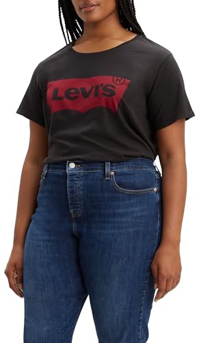 Levi's Damen Plus Size Perfect Tee T-Shirt, Stonewashed Black, 2XL