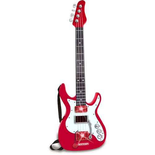 Bontempi 241300-Elektrische Gitarre mit Schultergurt, Red