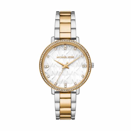 Michael Kors Pyper Watch for Women, Quartz Three Hand Movement with Stainless Steel Strap Strap