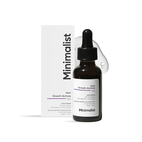 Minimalist Haarwuchs Actives 18% Haarwachstumsserum | Mit Procapil, Capixyl, Redensyl, Anagain & Baicapil zur Haarausfallkontrolle für Männer & Frauen, schwarz | 30 ml