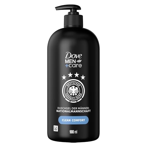 Dove Men+Care DUSCHGEL/FLUESSIGSEIFE Clean Comfort DFB-Edition – das Duschgel der Männernationalmannschaft mit 24H Pflege Effekt 900 ml