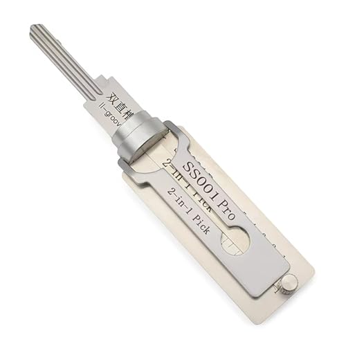 Qxiao SS001 Dietrich-Werkzeug für Doppelrillentürschloss Pro, 2-in-1-Decoder und Pick-Werkzeuge, Autoschlüssel-Leser, Mehrzweck-Wartung, Reparatur-Kits, robuste Handwerkzeuge