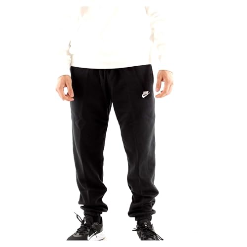 Nike Herren Sportswear Club Fleece Sweatpants, Black/Black/White, S EU