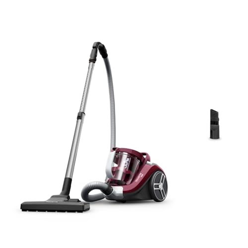 Rowenta Compact Power XXL Classic beutelloser Bodenstaubsauger, 900 Watt, 3-stufiges Filtersystem, Fassungsvermögen, kompakt, 8,80 m Reinigungsradius, inkl. 2-in-1 Fugendüse, Rot, RO4B23