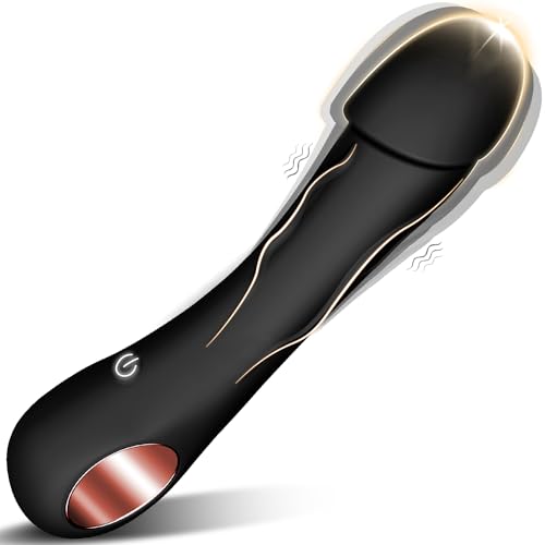 Silikon Klassische Vibrator Vibration für Frauen Sexspielzeug Vibratoren für sie Klitoris Leise, Sex Toys Realistische Dildo Analvibrator für Paare mit 10 Modi G-Punkt Vibrators (Obsidianschwarz)