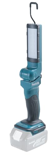 Makita DML801 LED-Akku-Arbeitsleuchte 14,4V-18V (ohne Akku & Ladegerät), max. 240 Lumen, 2 Helligkeitsstufen, Leuchtkopf um 360° schwenkbar