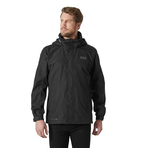 Helly Hansen Herren Standard Dubliner Wasserdicht Winddicht Atmungsaktiv Regenmantel Jacke, 990 Schwarz, Medium