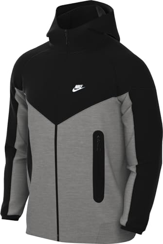 Nike Herren Windrunner Full-Zip Hoodie Sweatshirt, Heather/Black, XL EU