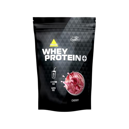 inkospor WHEY PROTEIN + Eiweißpulver aus Whey und Casein für einen extra cremigen Protein Shake, 24g Eiweiß pro Portion, Kirsche Geschmack