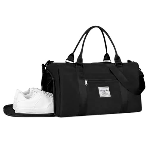 UZSUZZ Sporttasche & Reisetasche für Damen und Herren, Reisetasche Duffel Bag mit Schuhfach & Nassfach, Abnehmbarer Tragegurt, Wasserdicht Schwimmtasche Fitnesstasch Handgepäck Tasche Weekender Bag