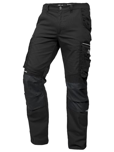 PUMA Workwear Precision X - Arbeitshose Herren - Premium Arbeitskleidung mit vielen Taschen und verstärkten Kniepartien - Funktionshose mit Stretch für Handwerk und Baugewerbe - Schwarz - 54