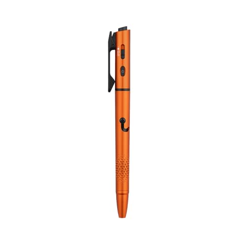 OLIGHT O'Pen 3 EDC Stiftlampe 120 Lumen mit Grünem, Rotem und Weißem Licht, Wiederaufladbare USB C LED Taschenlampe für Büro, Schreiben, Präsentationen, Arbeit, Geschäftsgeschenk(Orange)