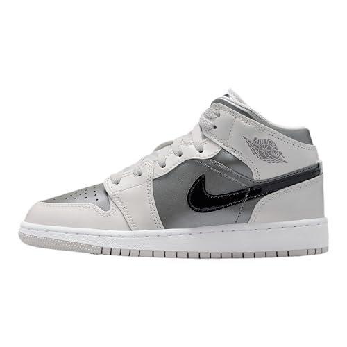 NIKE Schuhe Air Jordan 1 Mid Se (GS) Code HV4400-014 Grau Jungen, Grau/Schwarz., 37.5 EU