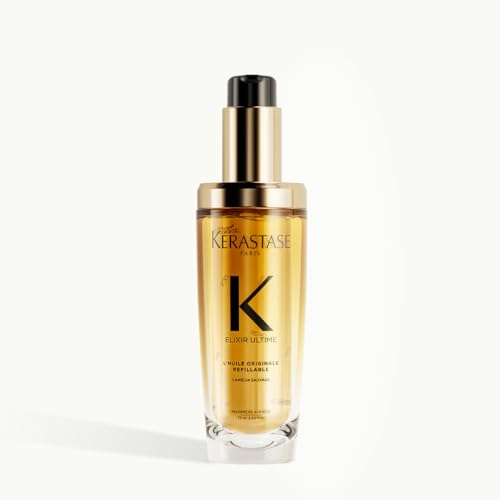 Kérastase Huile Originale Elixir Ultime, Haaröl für trockenes Haar, Pflegend und schützend für mehr Glanz ohne zu beschweren, Hitzeschutz und Anti-Frizz, Nachfüllbar, 75 ml