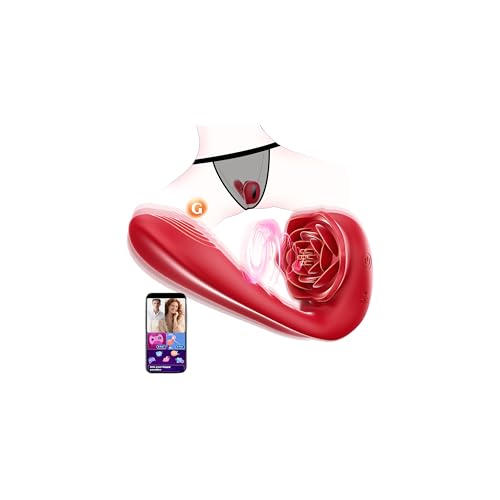 Rosen Vibrator KI-Steuerung Sex Spielzeug für die Paare Frau, 9 Modi Vibratorensets für Frauen Klitoris Stimulator, Tagnaff Vibration für Frauen Leise Sexspielzeug Extrem Sex Toys mit App
