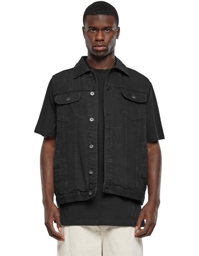 Urban Classics Gr. S Herren Denim Vest TB 514 Regular Fit - Schwarz (blackraw 12) - M