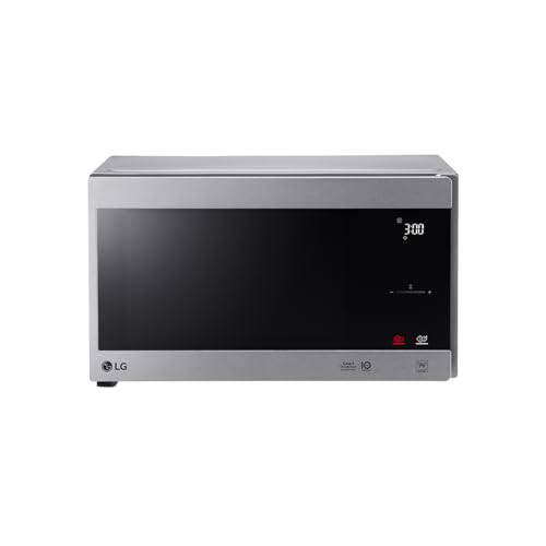 LG MS2595CIS Mikrowelle mit Smart Inverter Technologie, 25 Liter Kapazität, 1000 W, Automatikprogramme, einstellbare Leistungsstufen und EasyClean-Funktion, Silber