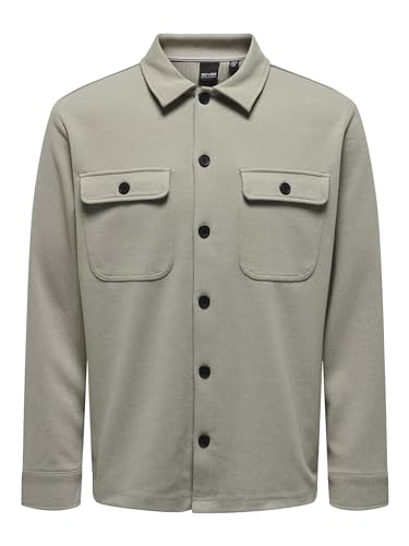 ONLY & SONS Herren Freizeit Hemd ONSNEWKODYL Overshirt Regular Fit XS - XXL, Größe:XXL, Farbe:Vintage Khaki Melange 22021279