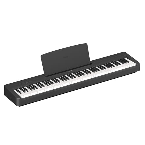YAMAHA P-145BT Digitalpiano – Integriertes Bluetooth-Audio, tragbares 88-Tasten-Klavier mit Graded-Hammer-Compact-Tastatur, realistisches Spielgefühl und 10 hochwertige Klangfarben – Schwarz