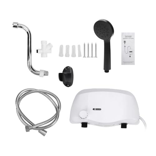 Mulcort Instant Wasserheizer MIni elektrischer Tankless Wasserheizer Wand-montiert mit verstellbarer Temperaturknopf für Zuhause RV Küche Badezimmer IPX4 wasserdicht