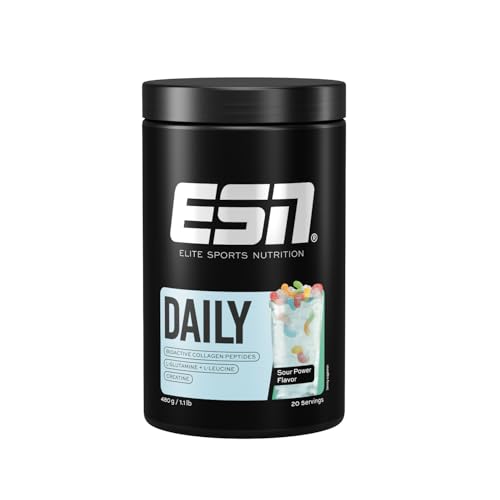 ESN Daily, Sour Power, 480 g, mit Glutamin, Creatin, Collagen & L-Leucin - made in Germany