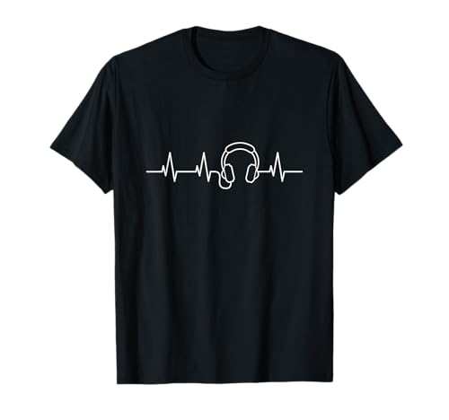 DJ Musik Herzschlag Kopfhörer DJane Disc Jockey T-Shirt
