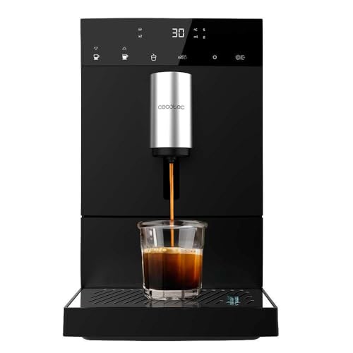 Cecotec Superautomatische Kaffeemaschine Cremmaet Compact, 19 Bar, Thermoblock-System, frisch gemahlene Bohnen mit Plug&Play, 150 g Kaffeebohnentank mit Mühle, 1,1 L Wassertank
