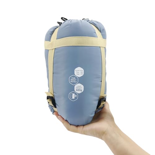 NewDoar Ultraleichter Rucksack-Schlafsack – 10–21 °C, 0,7 kg, wasserdicht und maschinenwaschbar, 2-Wege-Reißverschluss für Teenager, Paare, Frauen, Männer, kompakt zum Wandern/Camping (Größen M/L)