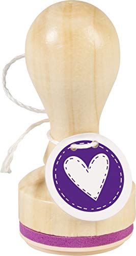 Knorr Prandell 211803041 Knorr prandell 211803041 Stempel aus Holz, rund Motivgröße ca. Ø 3,2 cm, Motiv: Herz Stitches