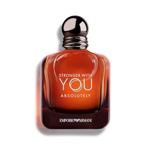 Emporio Armani Stronger With You Absolutely Eau de Parfum, Armani Beauty für Herren, Würziger Amber-Gourmand-Duft mit Rum-Akkord, Zedernholz, Lavendel und Vanille, 100ml