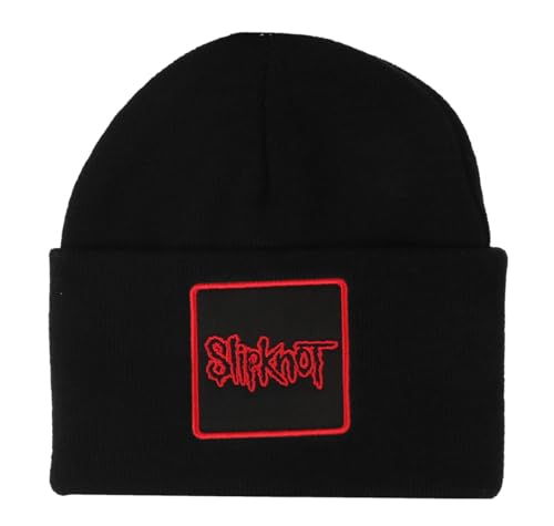 Amplified Logo Strickmütze | Slipknot | BandMerch, Band-Accessoire für Herren, Damen, Kinder, Unisex, Frühling, Sommer, Herbst, Winter, Musik Fan, Festival