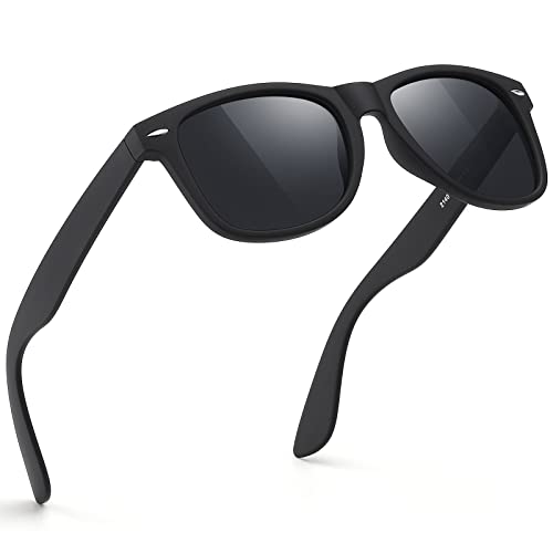 Glapeame Polarisiert-Sonnenbrille-Herren-Damen-Sonnenbrillen-Sunglasses-Men-Woman-Sonnenbrille Schwarz-UV400-Unisex-Retro-Vintage-Klassische-Polarisierte-Brille-Sportbrille-für Fahren-Camping,1