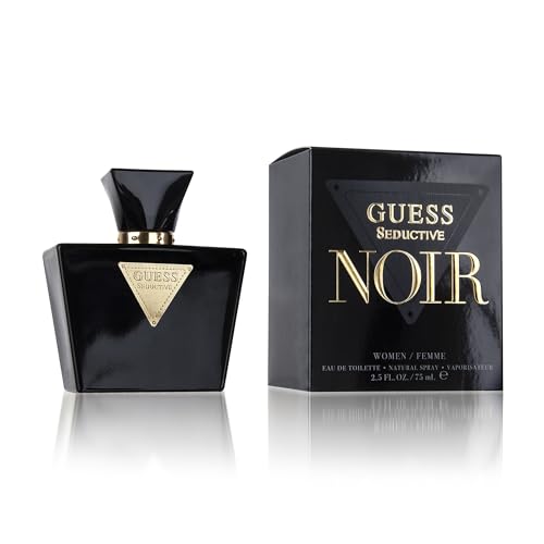 GUESS Seductive Noir, Eau de Toilette für Damen, Ambriert-Blumig, Sinnlicher Duft, Lang Anhaltend, 75 ml
