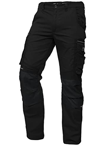 PUMA Workwear Precision X Arbeitshose - Premium Bundhose für Herren, mit vielen Taschen und verstärkten Kniepartien - für Handwerk, Bauarbeit und Landwirtschaft, Farbe: Schwarz, Gr.: 50