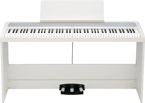 Korg - B2+SP Digitalpiano mit 88 Gewichteten Tasten und Ständer und Pedalen - Weiß