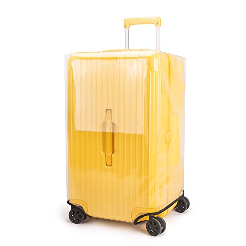 Klmsscxy Gepäckabdeckung, Reisekoffer, Abdeckung, Schutz, Koffer, PVC, wasserdichte Abdeckung für Räder, durchsichtig, 81 cm, Schlicht
