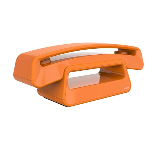 ALCATEL ePure Iconic - Schnurloses Festnetztelefon DECT - Vintage-Design - Großes, hochauflösendes Grafikdisplay - Freisprechfunktion - Anrufblockierungsfunktion - Orange