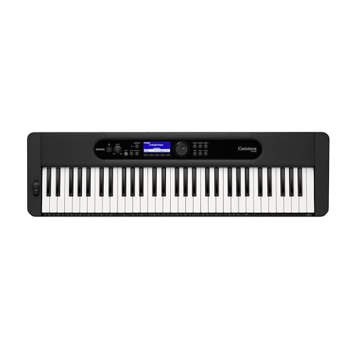 Casio Casiotone CT-S400 Keyboard mit 61 anschlagdynamischen Tasten, 600 Sounds und 200 Begleitrhythmen, schwarz