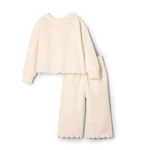 Amazon Essentials x Sofia Grainge Baby Mädchen Hose und Oberteil aus French Terry, Elfenbein, 3-6 Monate