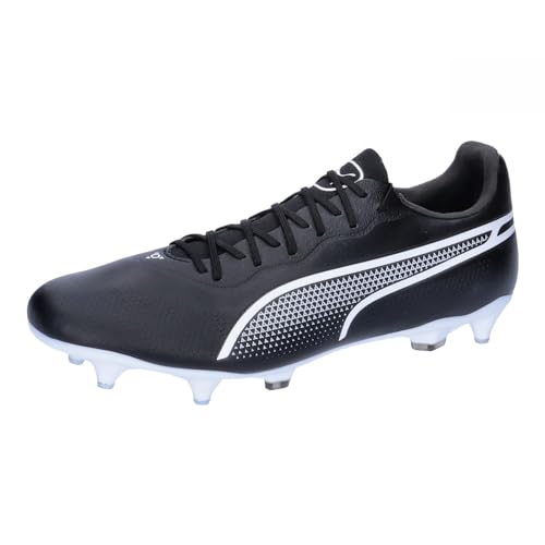 PUMA Unisex King Pro Mxsg Soccer Shoe, Black White, 40 EU
