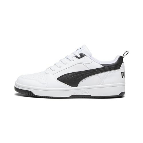 PUMA Rebound V6 Low Unisex Sneaker , Puma White Puma Black Puma Black, 41 EU