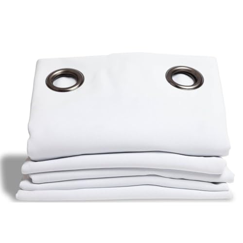 moondream Moondream Vorhang Große Höhe Kapselgehörschutz Wärmedämmung und blickdicht, Polyester, Weiß, 300 x 145 cm