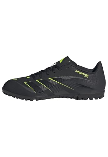 Adidas Unisex Predator Club Turf Football Boots, core Black/Carbon/Lucid Lemon, 43 1/3 EU