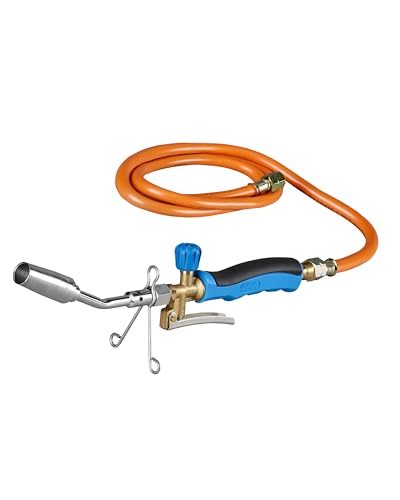 CFH Turbo Handlötgerät GT 2000 - Lötbrenner, Leistungsstarkes Lötgerät zum Hart- und Weichlöten, Gas Lötkolben mit Gasschlauch 1,5 m 3/8“, Arbeitstemperatur von ca. 800 °C