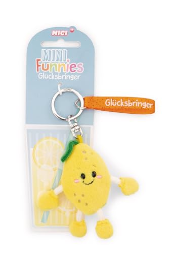 NICI Schlüsselanhänger Zitrone Glücksbringer 7cm - gelb - Treuer-Begleiter für Rucksack oder Tasche, Schlüsselhalter für klein und Groß | 61802