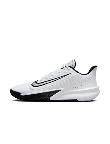 NIKE Herren Precision 7 Sneaker, White/Black, 40.5 EU