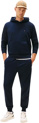 Tommy Hilfiger Herren Trainingsanzug Flag Logo mit Kapuze, Blau (Desert Sky), XXL