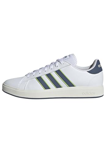 Adidas Herren Grand Court Base 2.0 Shoes, FTWR White/preloved Ink/Off White, 43 1/3 EU