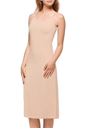 Mellice - Damen Unterkleid Lang - 1020 (L, Beige)
